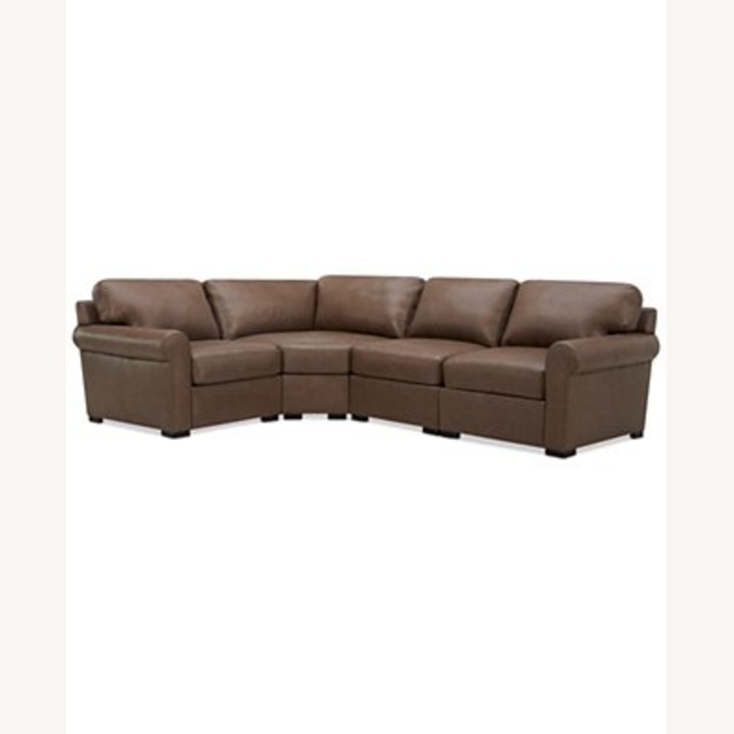 Macy's Dark Brown Leather 3+ Piece Sectional - image-12