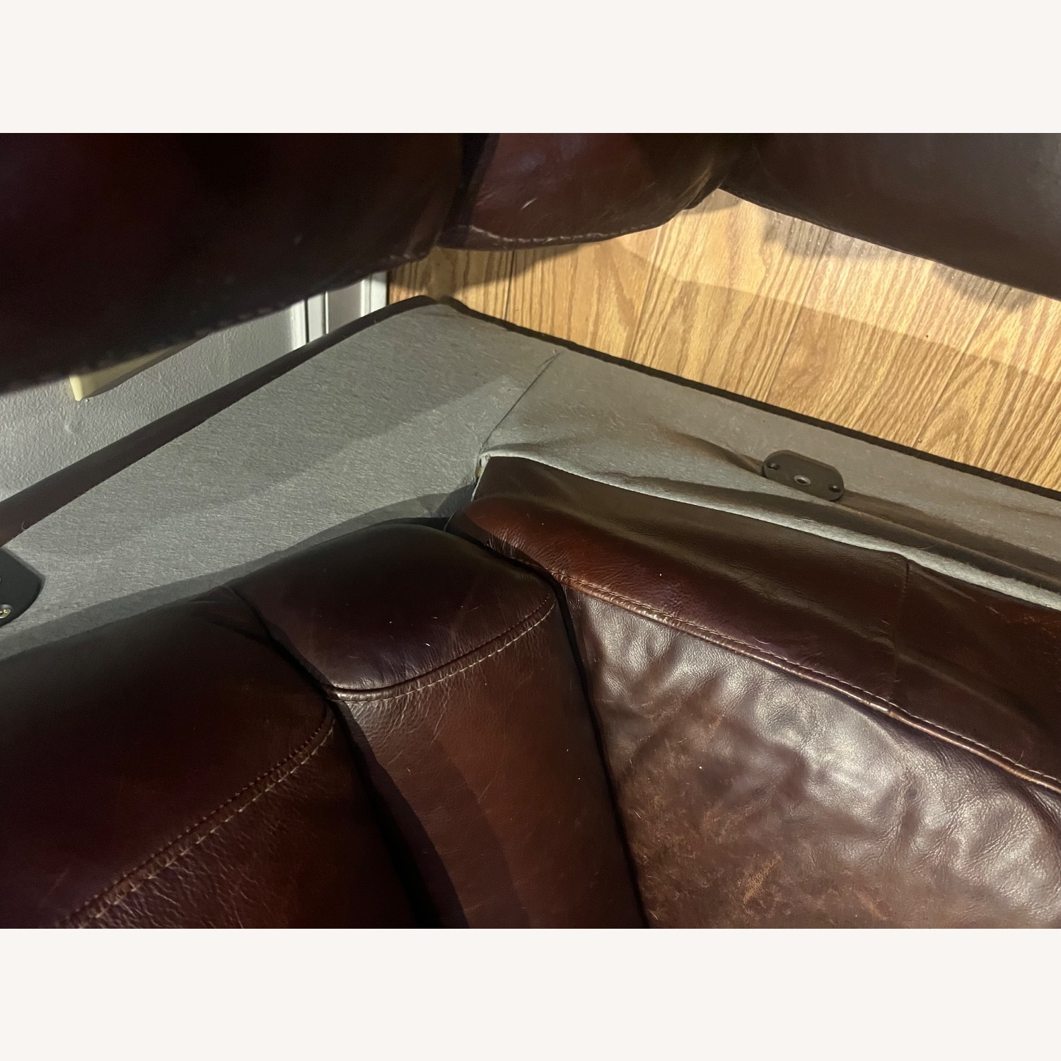 Macy's Dark Brown Leather 3+ Piece Sectional - image-7