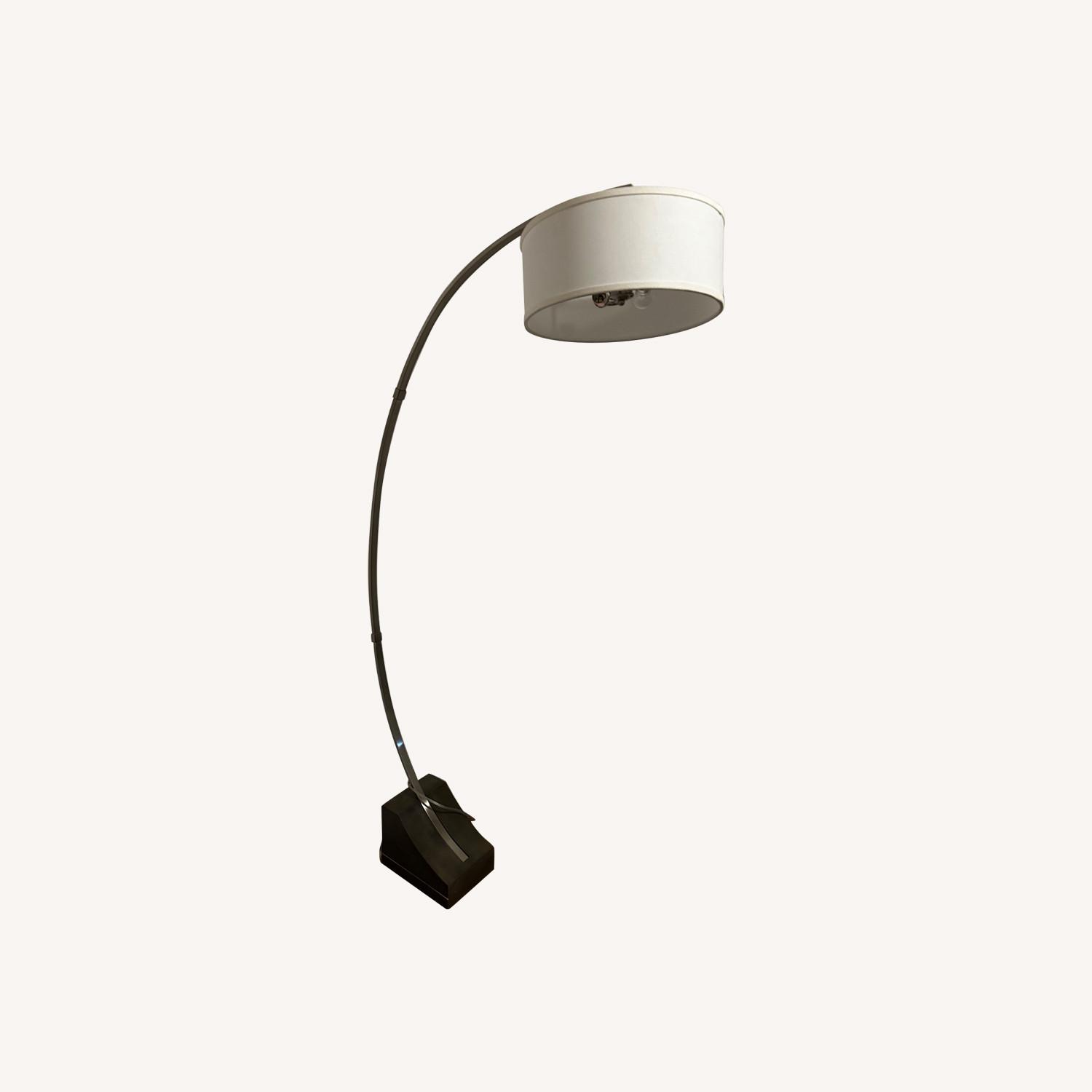 White Metal Floor Lamp - image-0