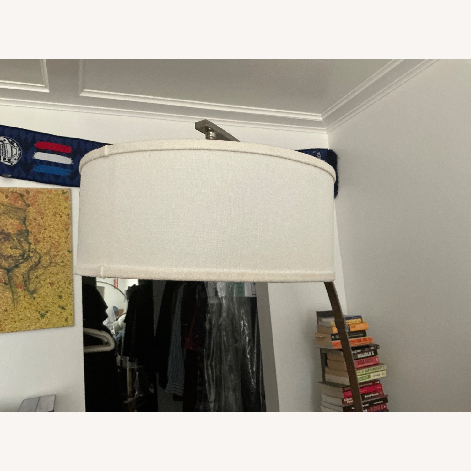 White Metal Floor Lamp - image-7