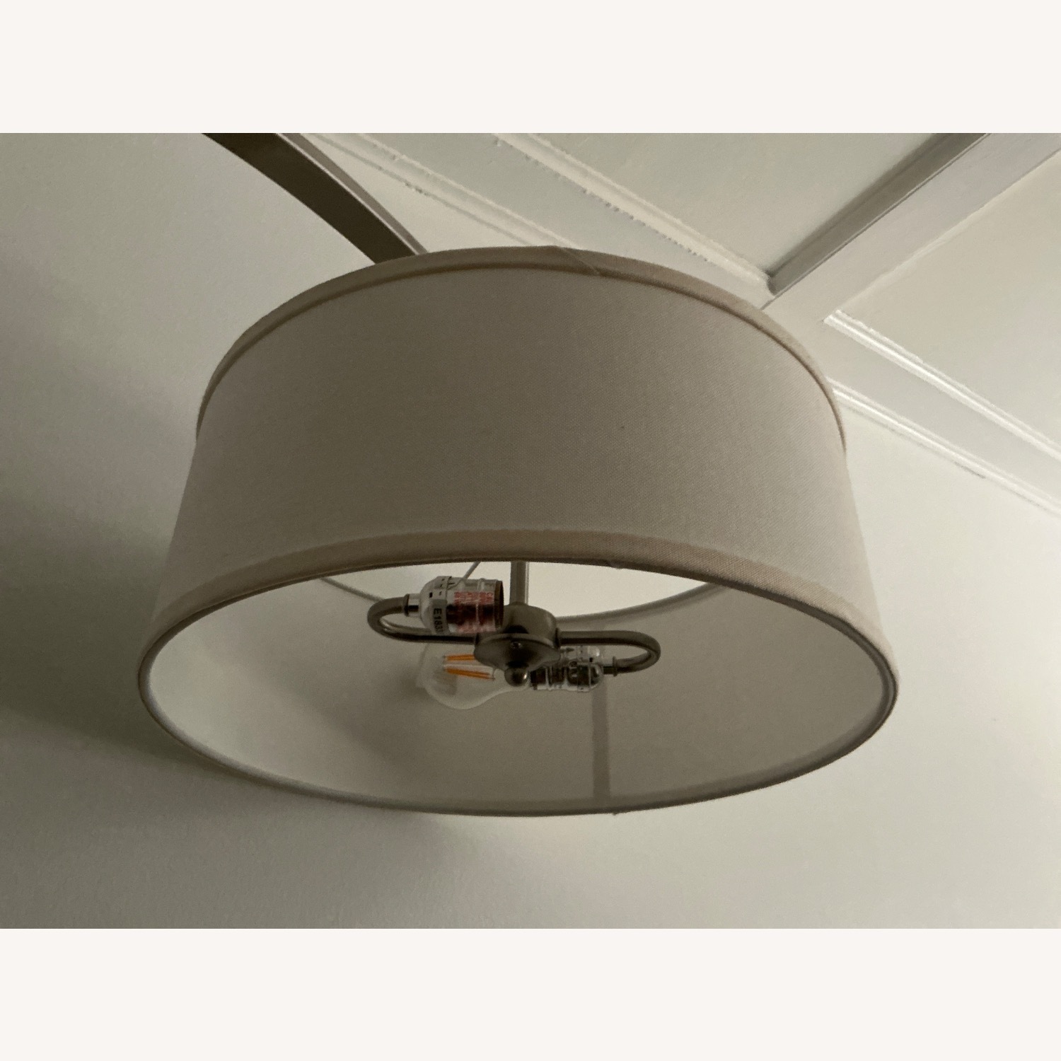 White Metal Floor Lamp - image-5