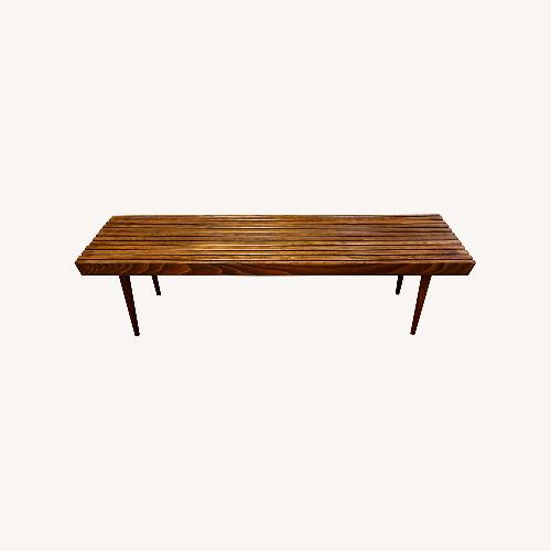 Used 1960s Mid Century Slatted Bench Coffee Table for sale on AptDeco