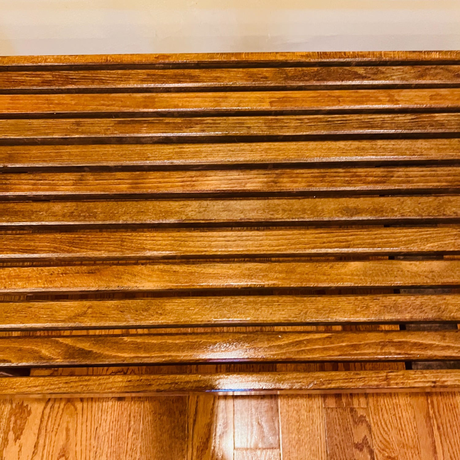 1960s Mid Century Slatted Bench Coffee Table  - image-8
