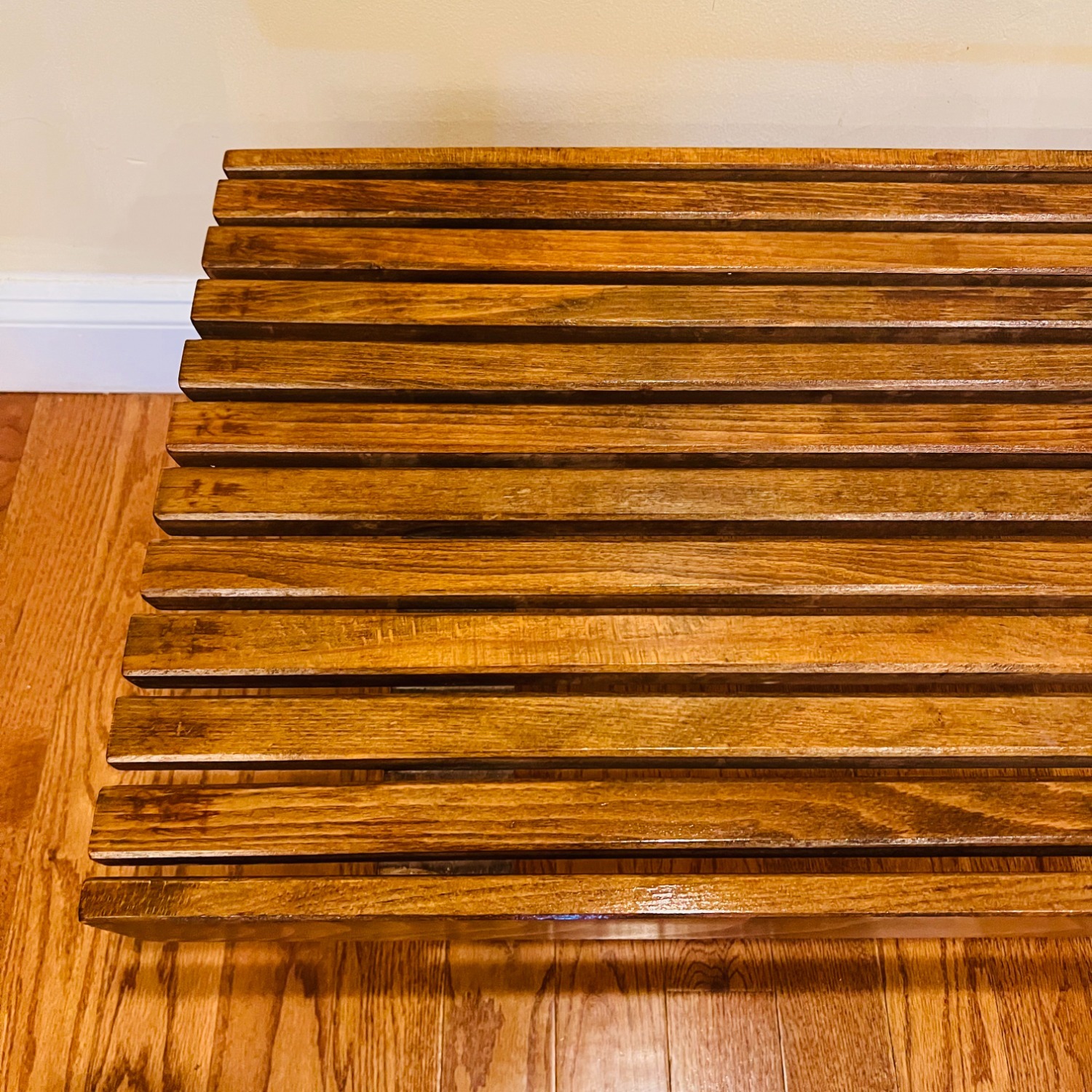 1960s Mid Century Slatted Bench Coffee Table  - image-7