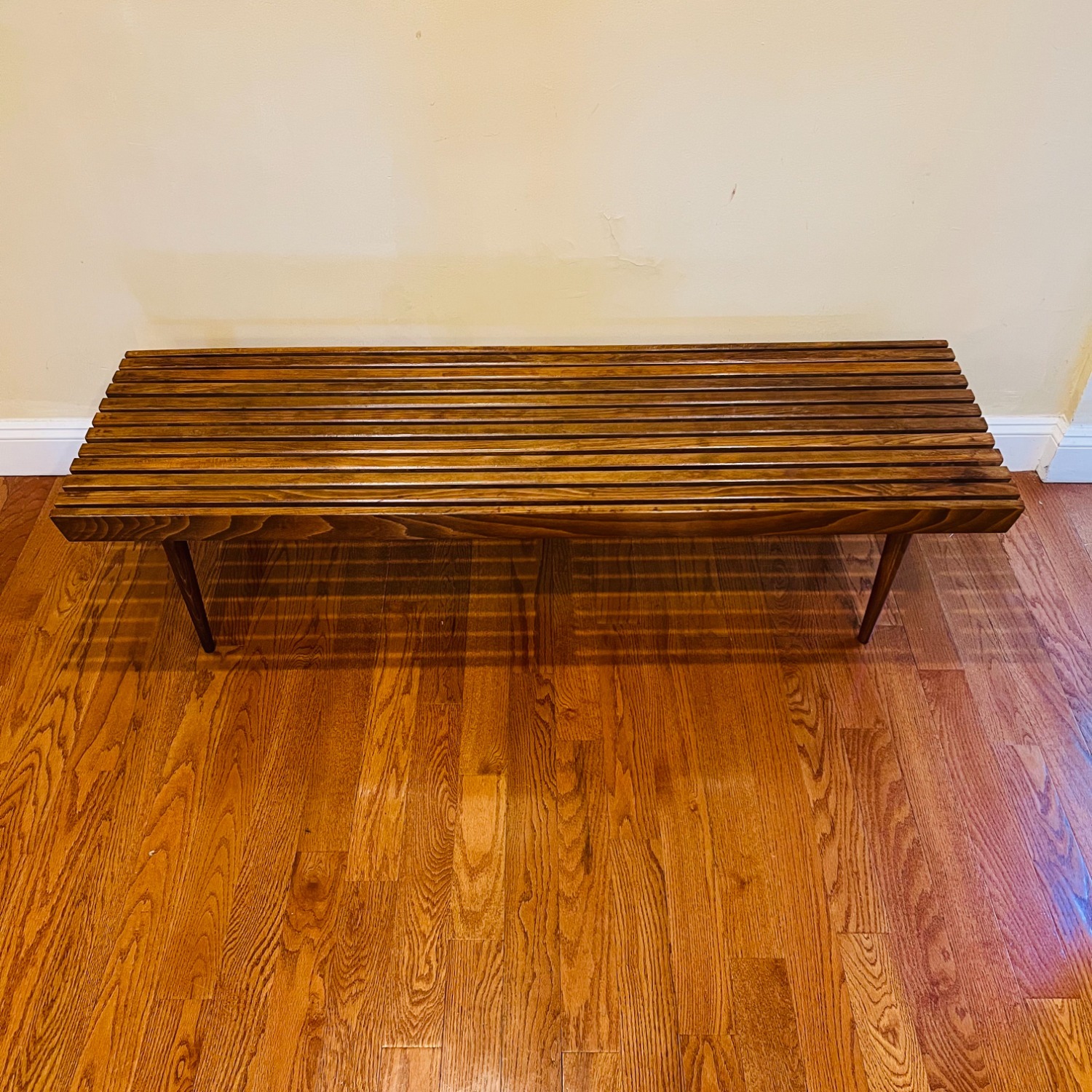 1960s Mid Century Slatted Bench Coffee Table  - image-5
