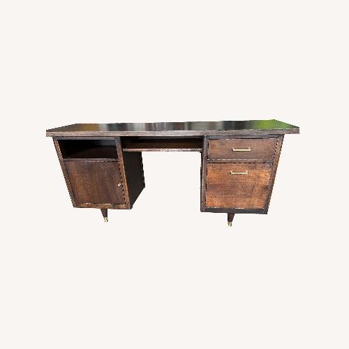 Used Vintage/Antique Hoosier Dark Brown Wood Desk for sale on AptDeco