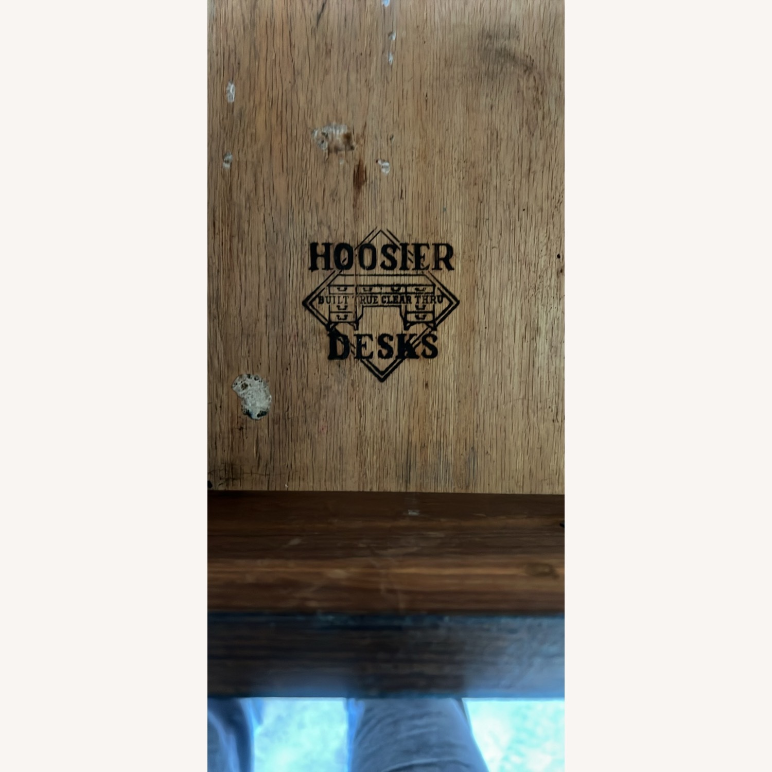 Vintage/Antique Hoosier Dark Brown Wood Desk - image-2