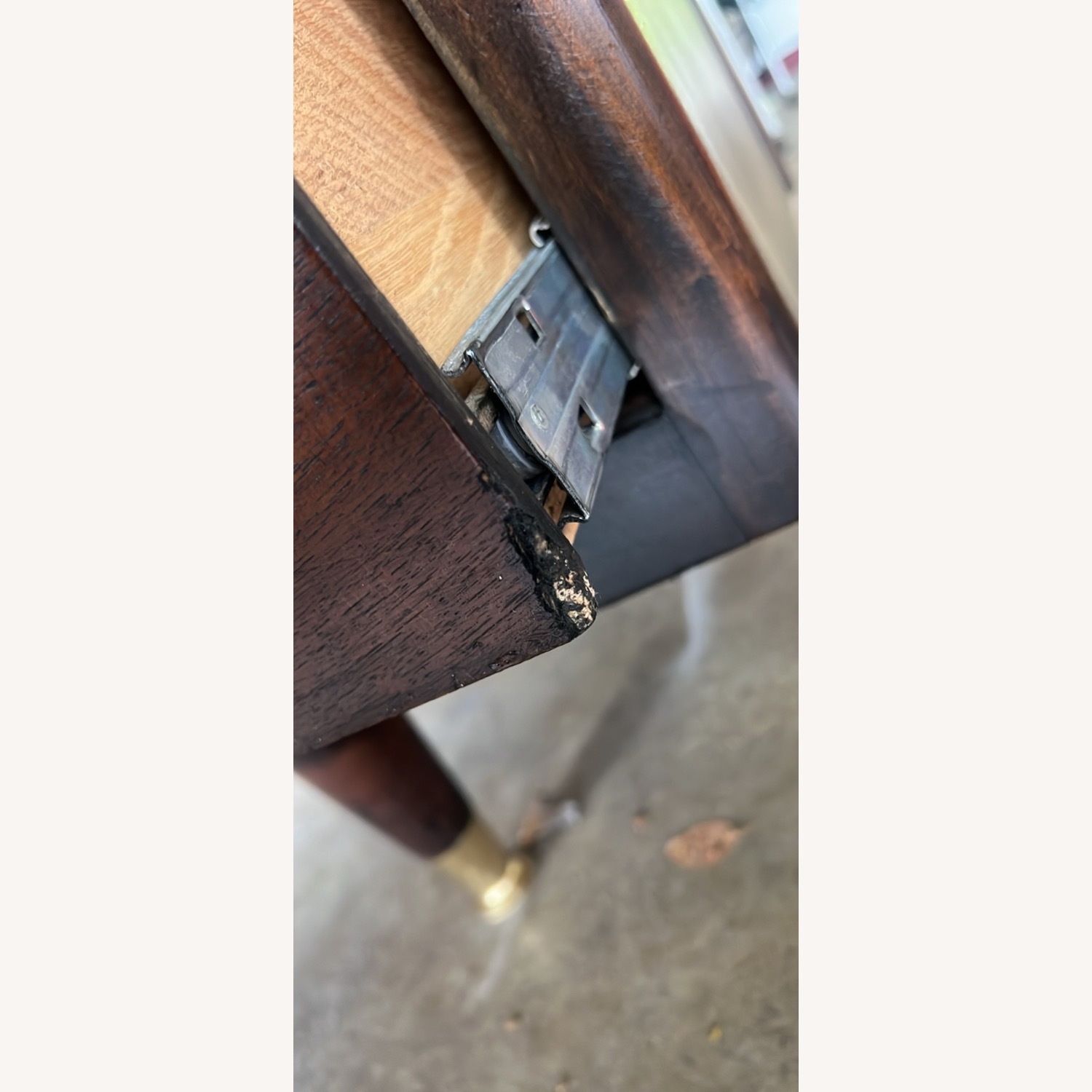 Vintage/Antique Hoosier Dark Brown Wood Desk - image-3