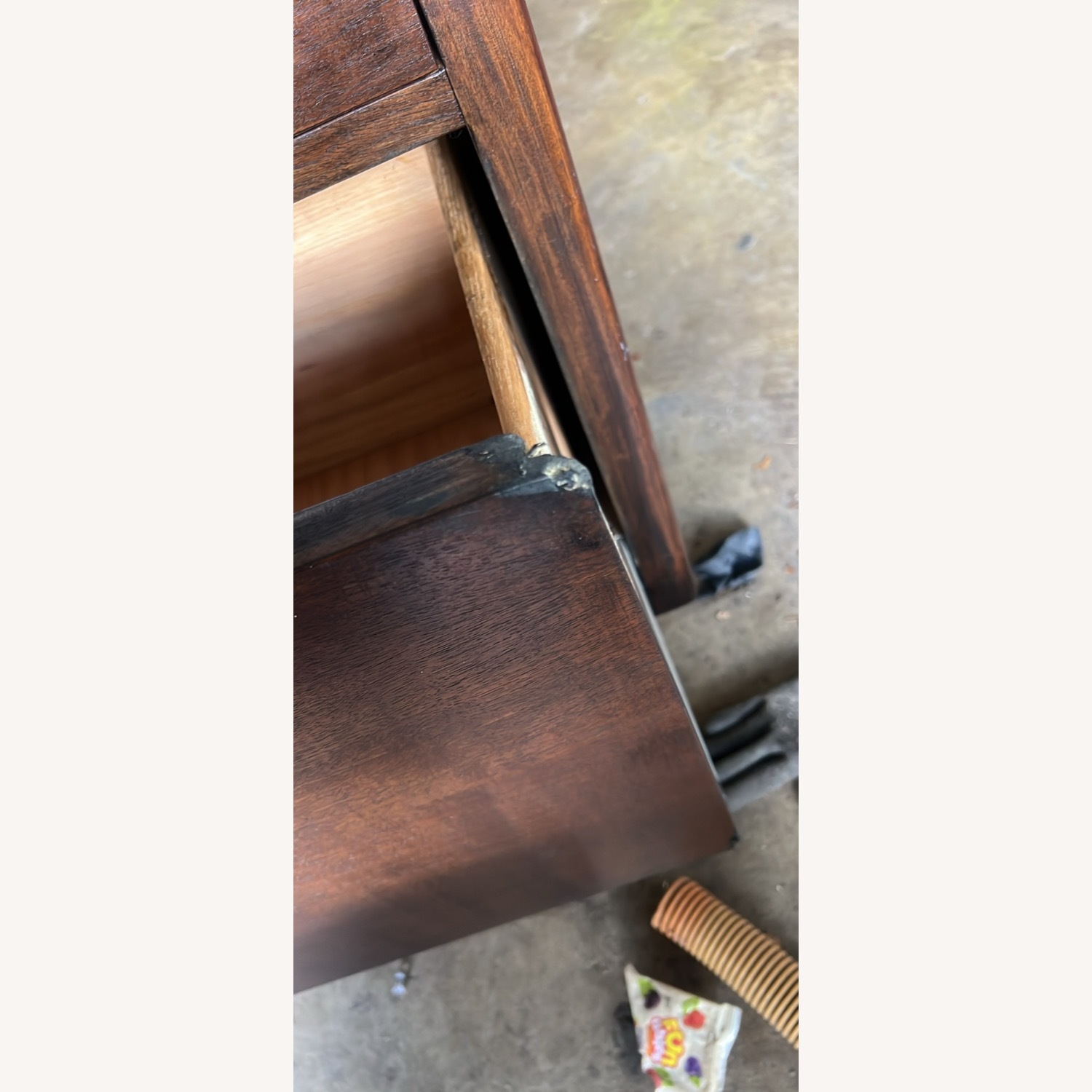 Vintage/Antique Hoosier Dark Brown Wood Desk - image-4