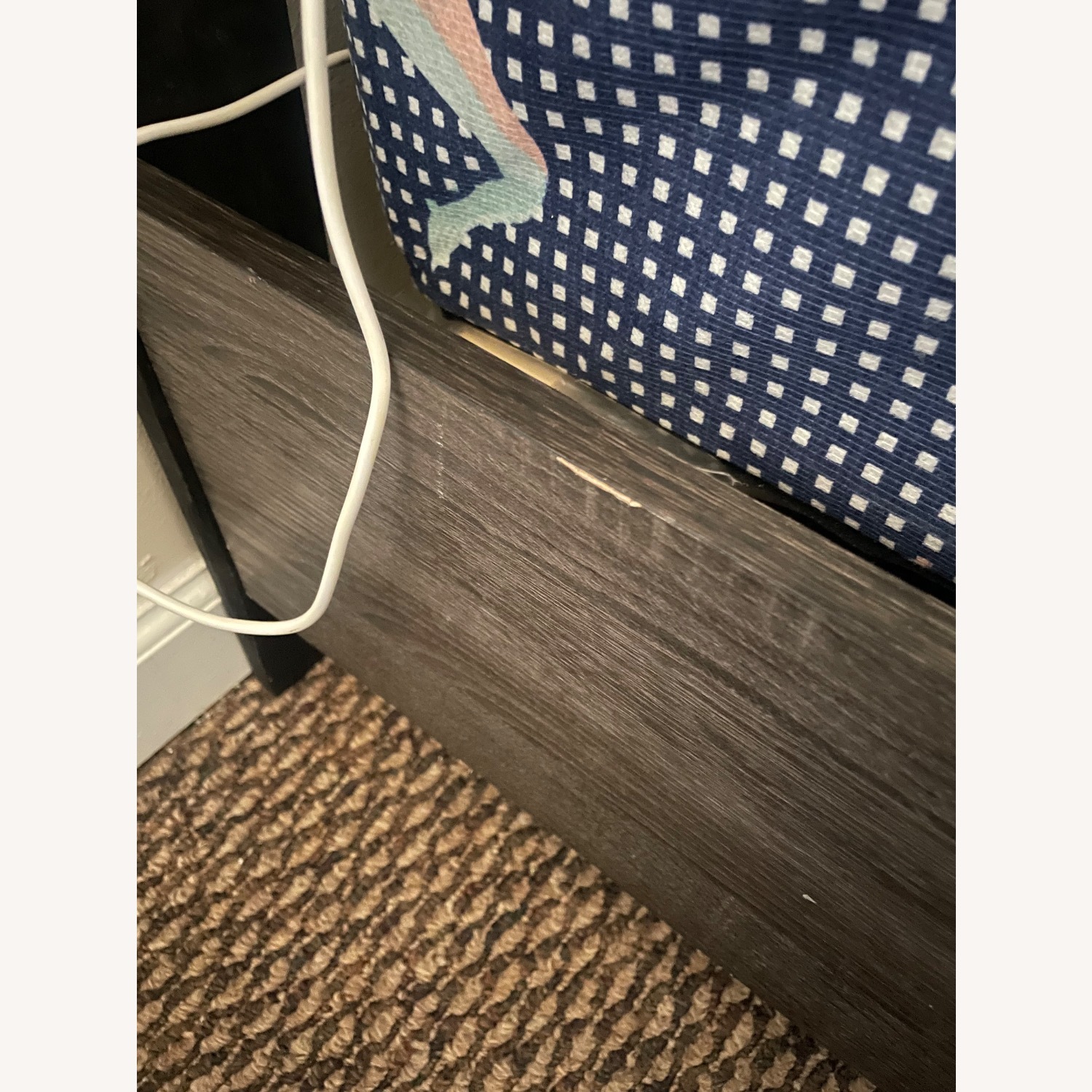 Dark Gray Wood Queen Bed - image-5