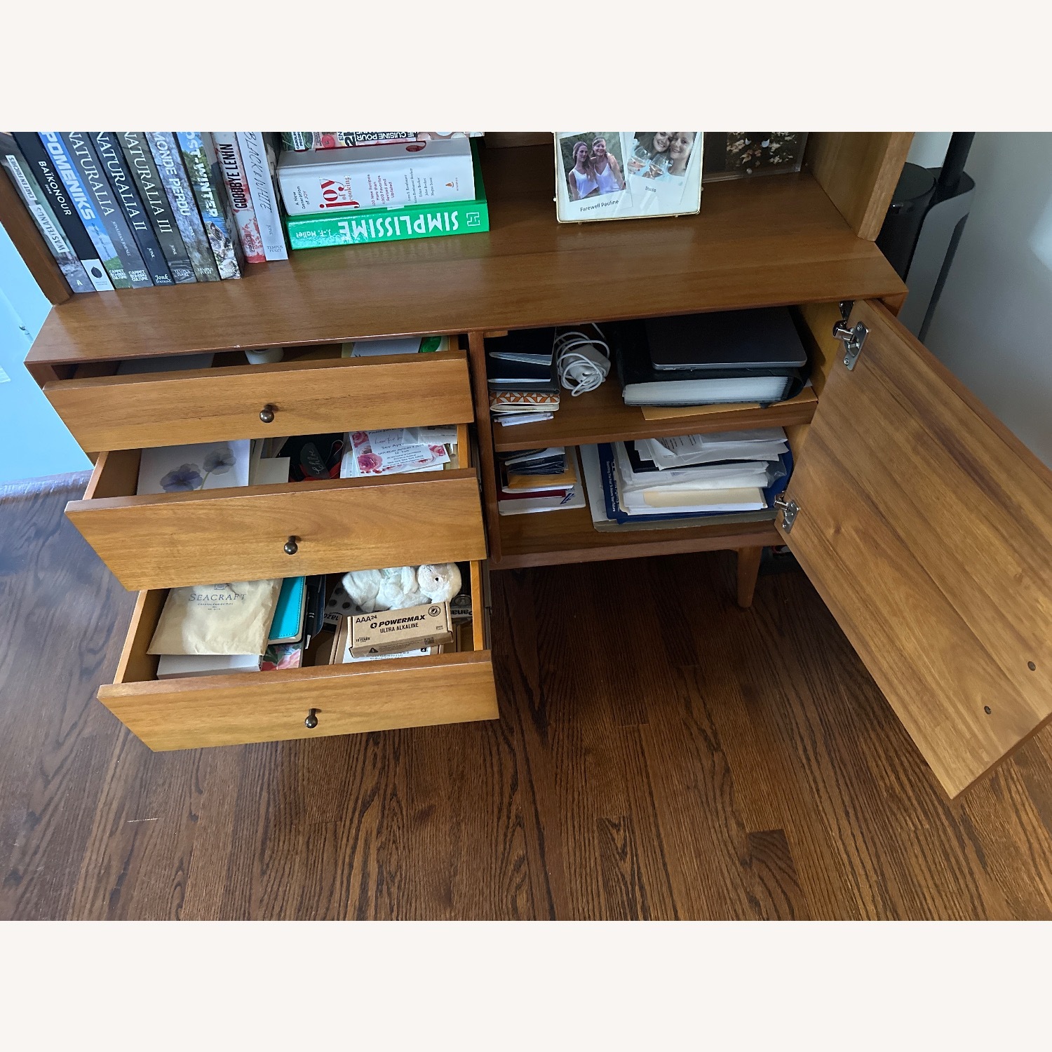 West Elm Mid-Century Console & Hutch Set (40") - image-3