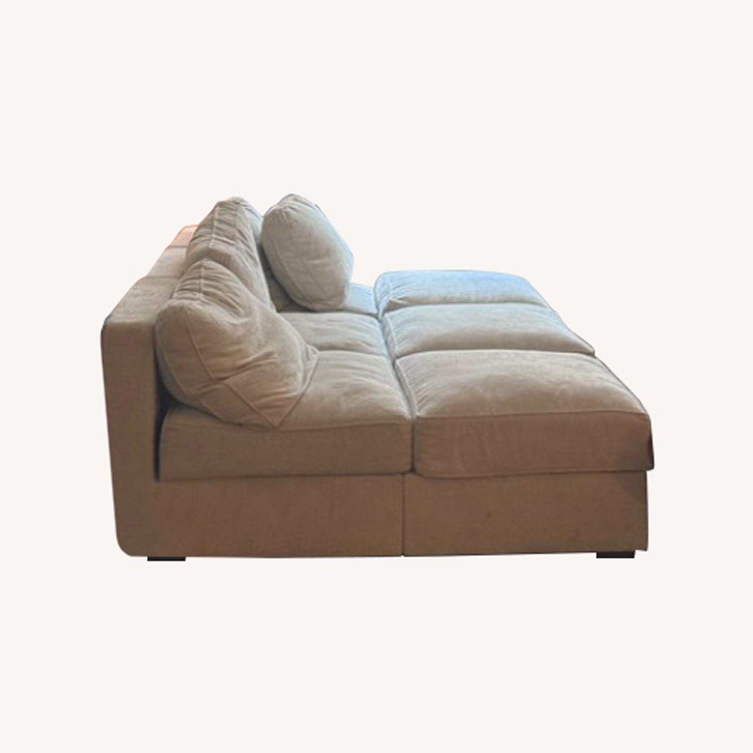 Light Grey Corded Velvet Lovesac Sectional  - image-0