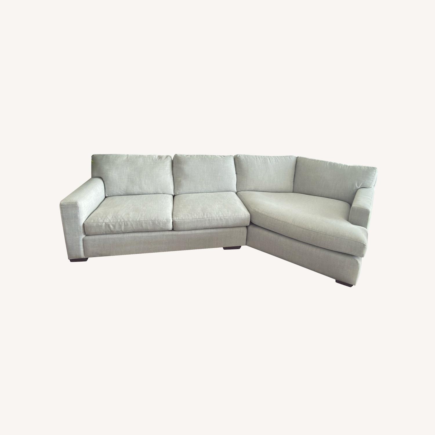 Crate & Barrel Axis Light Gray 2 Piece Sectional - image-0