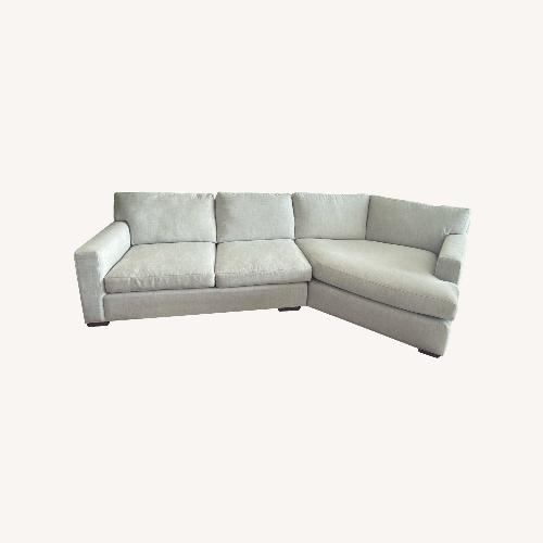 Used Crate & Barrel Axis Light Gray 2 Piece Sectional for sale on AptDeco