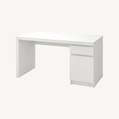 Used IKEA Malm White Wood Desk for sale on AptDeco