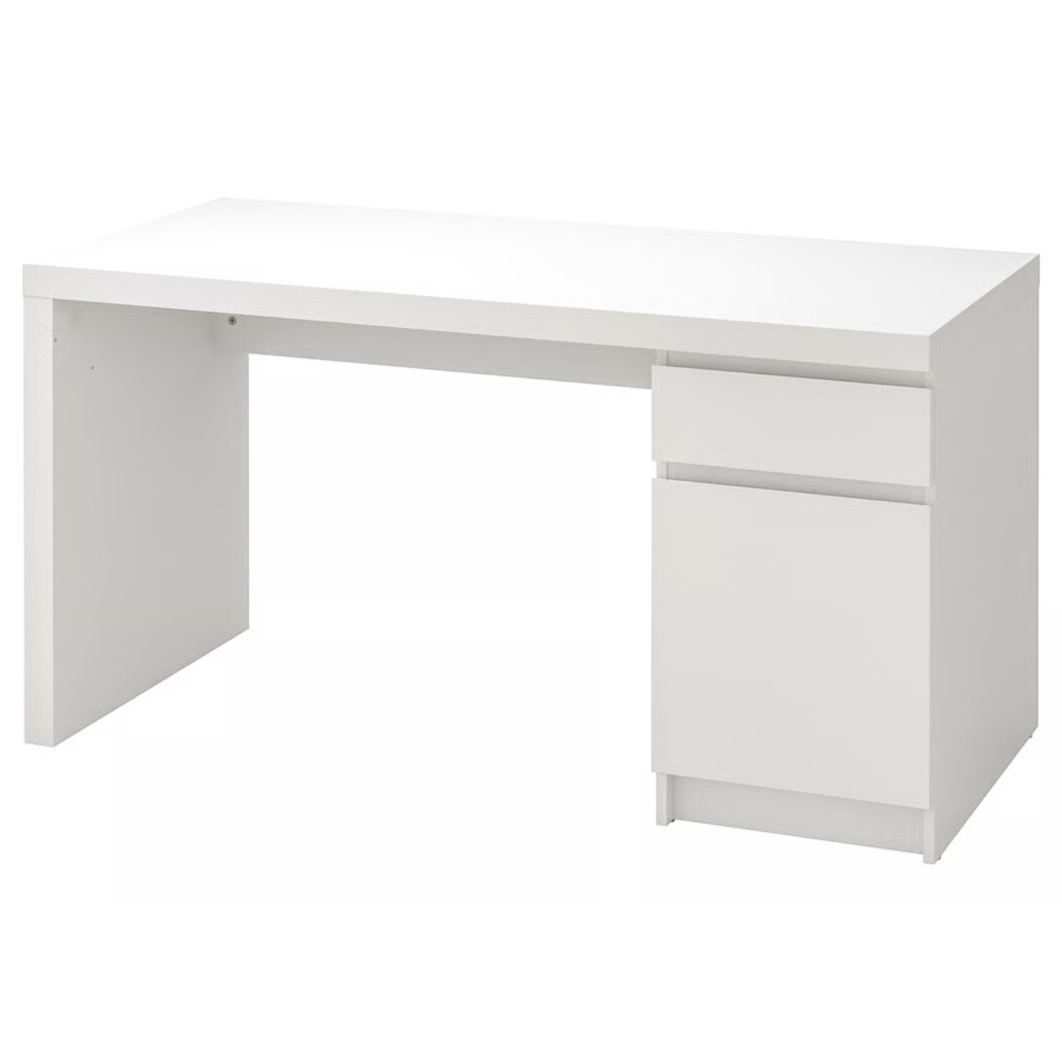 IKEA Malm White Wood Desk - image-1