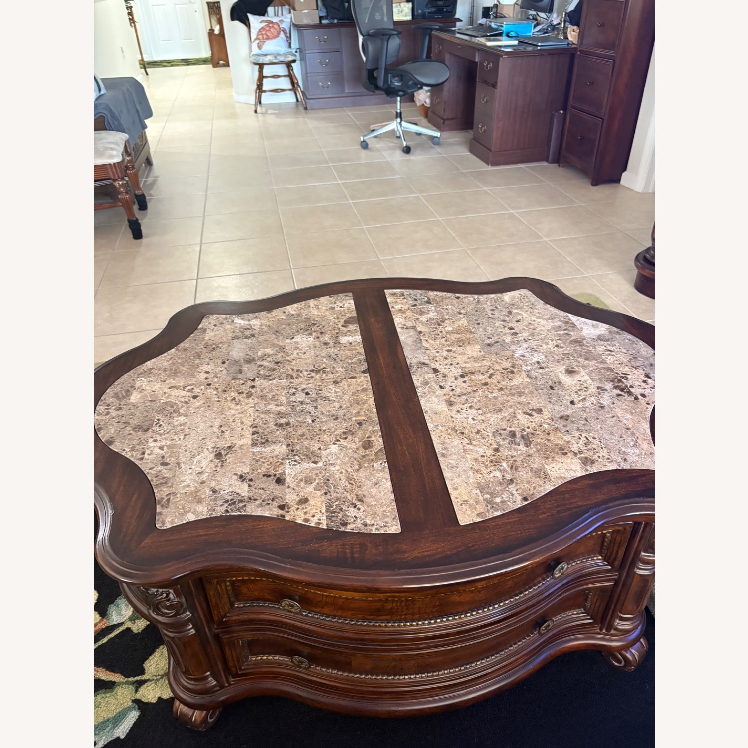 Ashley Furniture Dark Brown Wood Media Storage - image-4