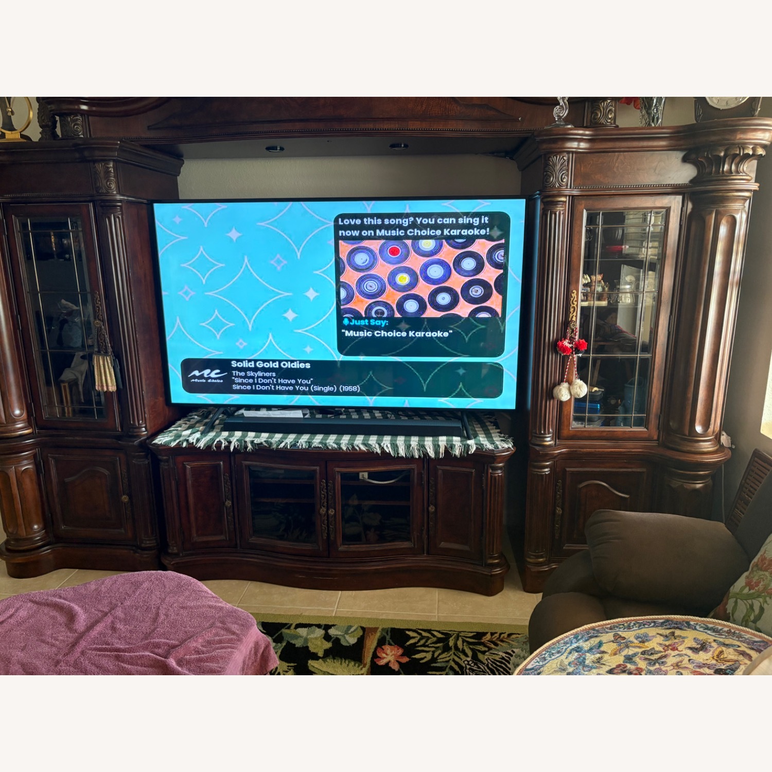 Ashley Furniture Dark Brown Wood Media Storage - image-2