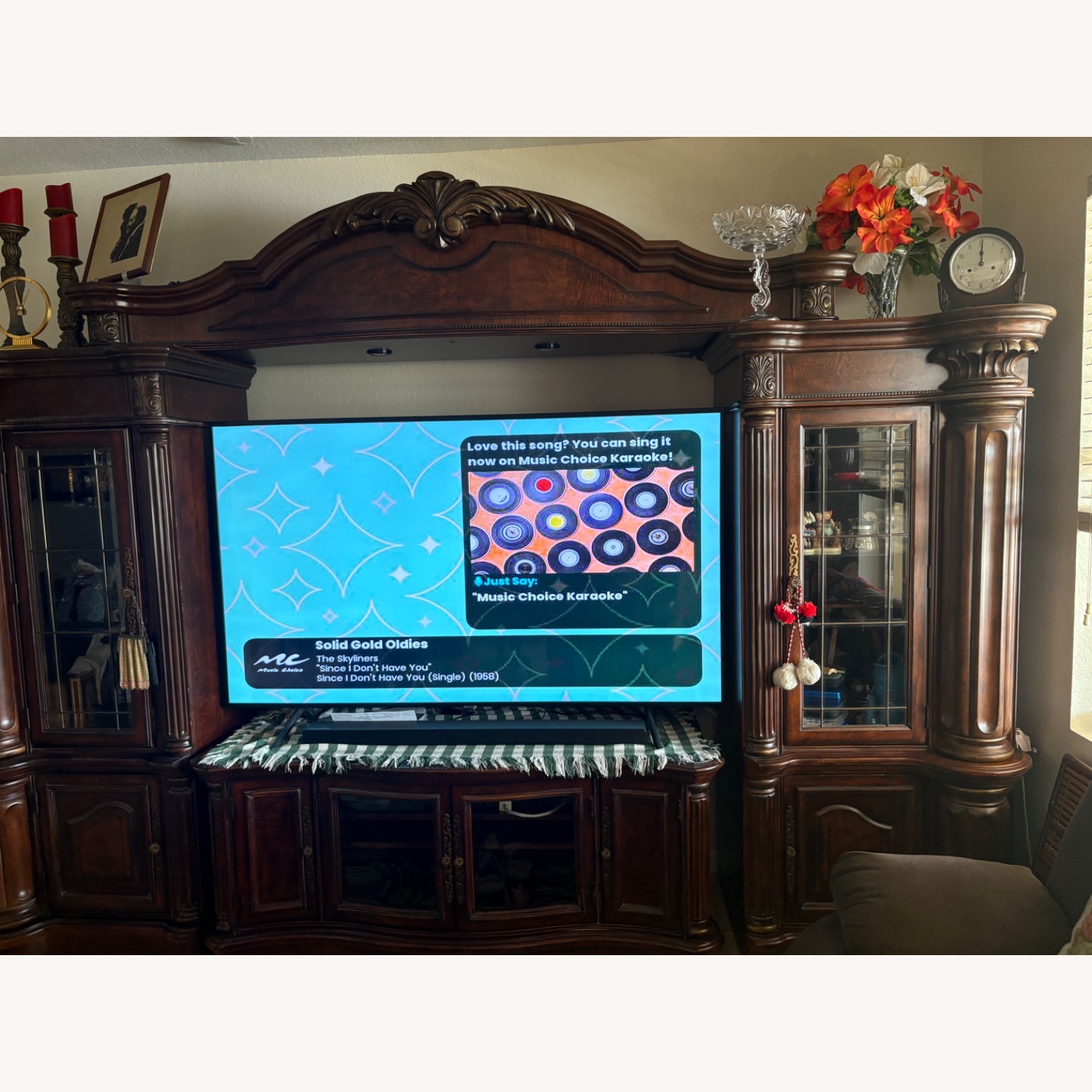 Ashley Furniture Dark Brown Wood Media Storage - image-3