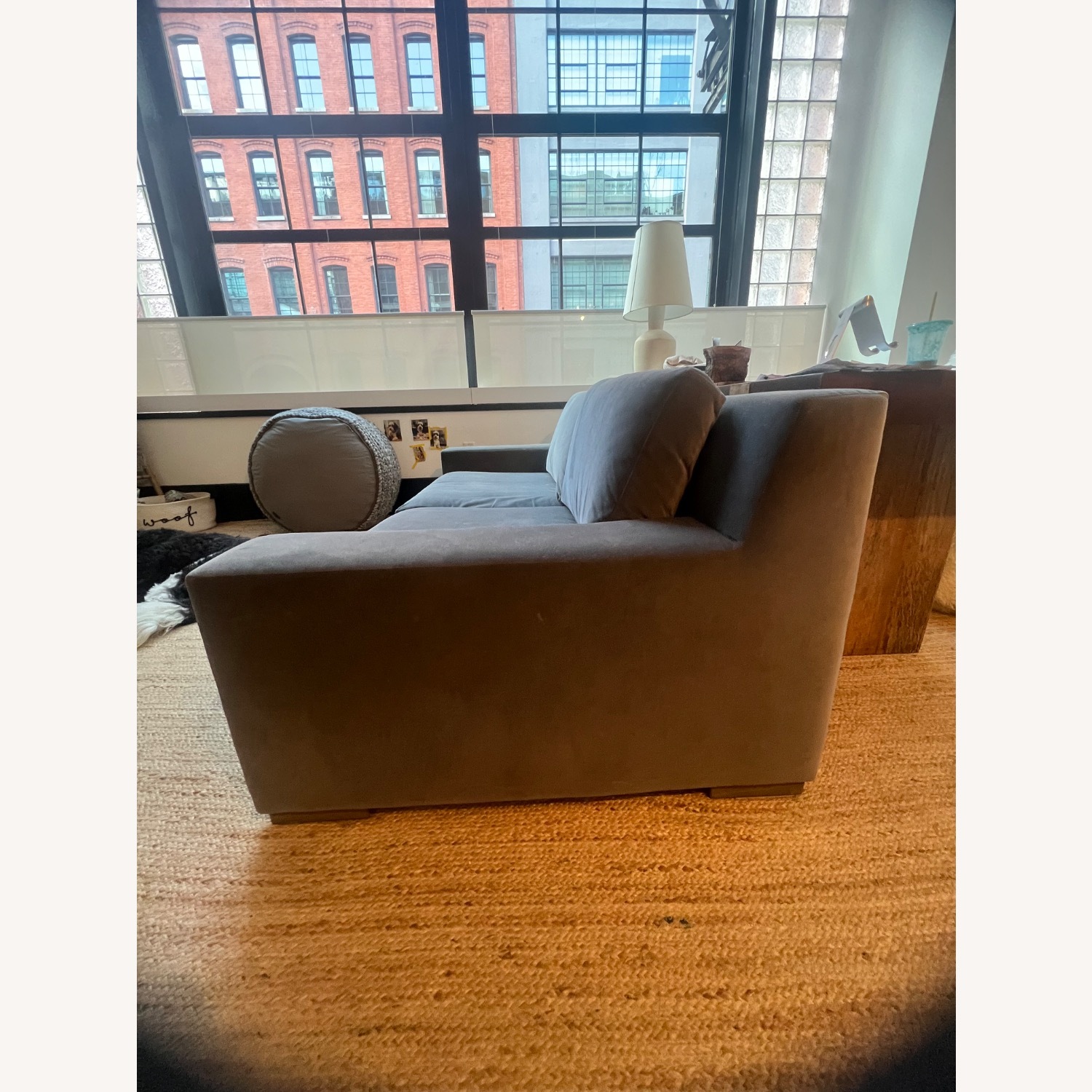 Restoration Hardware Light Gray 2 Seater Sofa - image-2