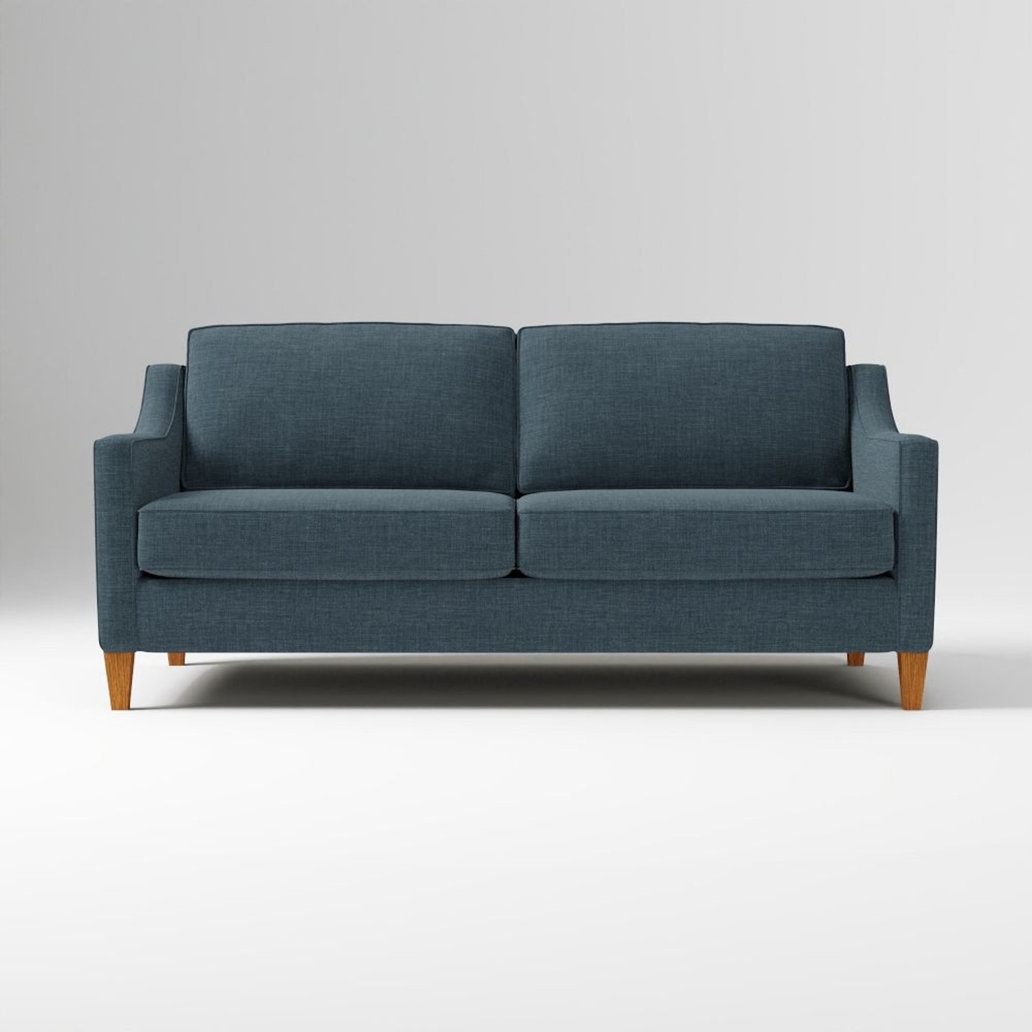 West Elm Paidge Blue Velvet 3+ Seater Sofa - image-6