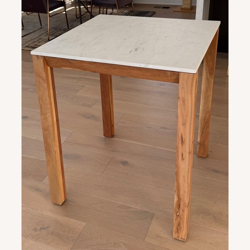 Used CB2 Palate Marble Table 36” for sale on AptDeco