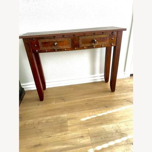 Used Pier 1 Imports Heera Wood Side Table for sale on AptDeco