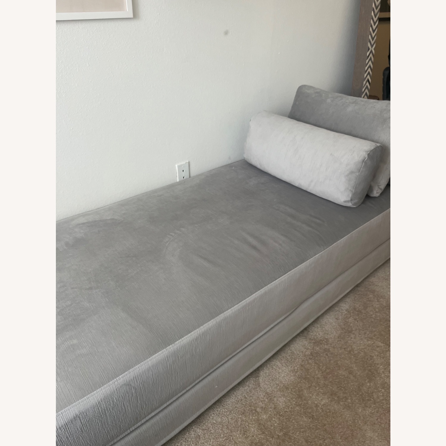 Wayfair Light Gray Velvet Daybed - image-3