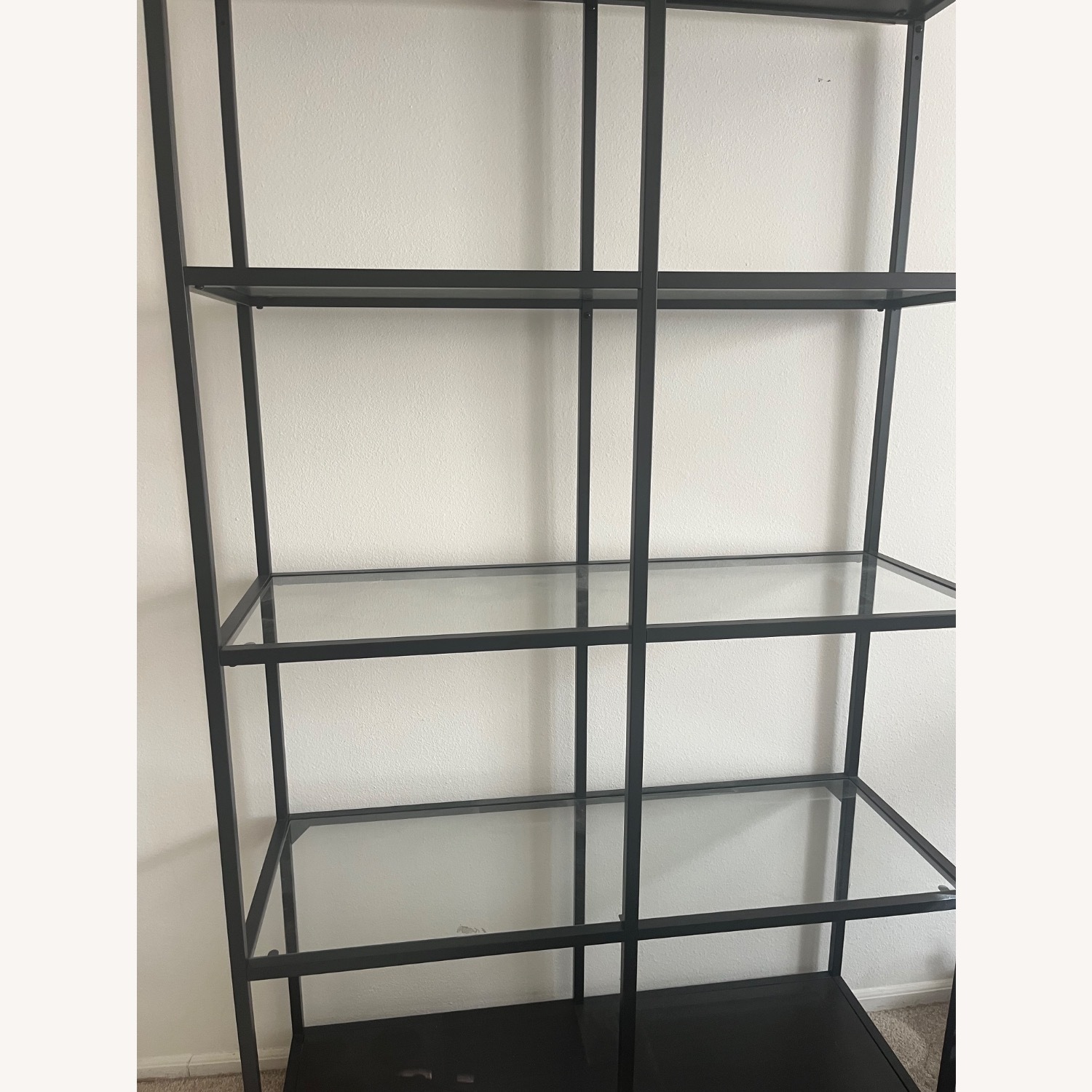 IKEA VITTSJÖ Shelf Unit Black/Brown/Glass - image-4