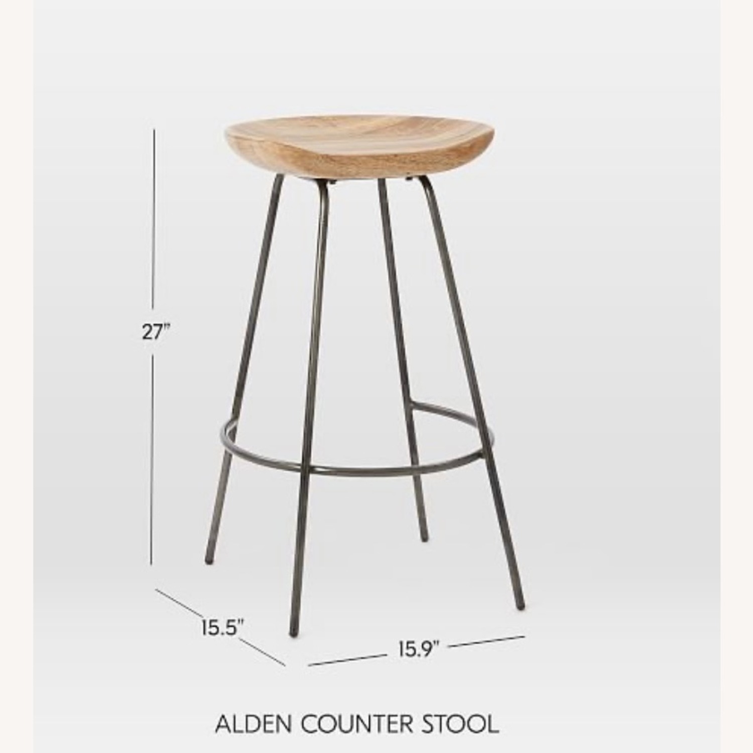 West Elm Alden Counter Stool (Set of 2) - image-3