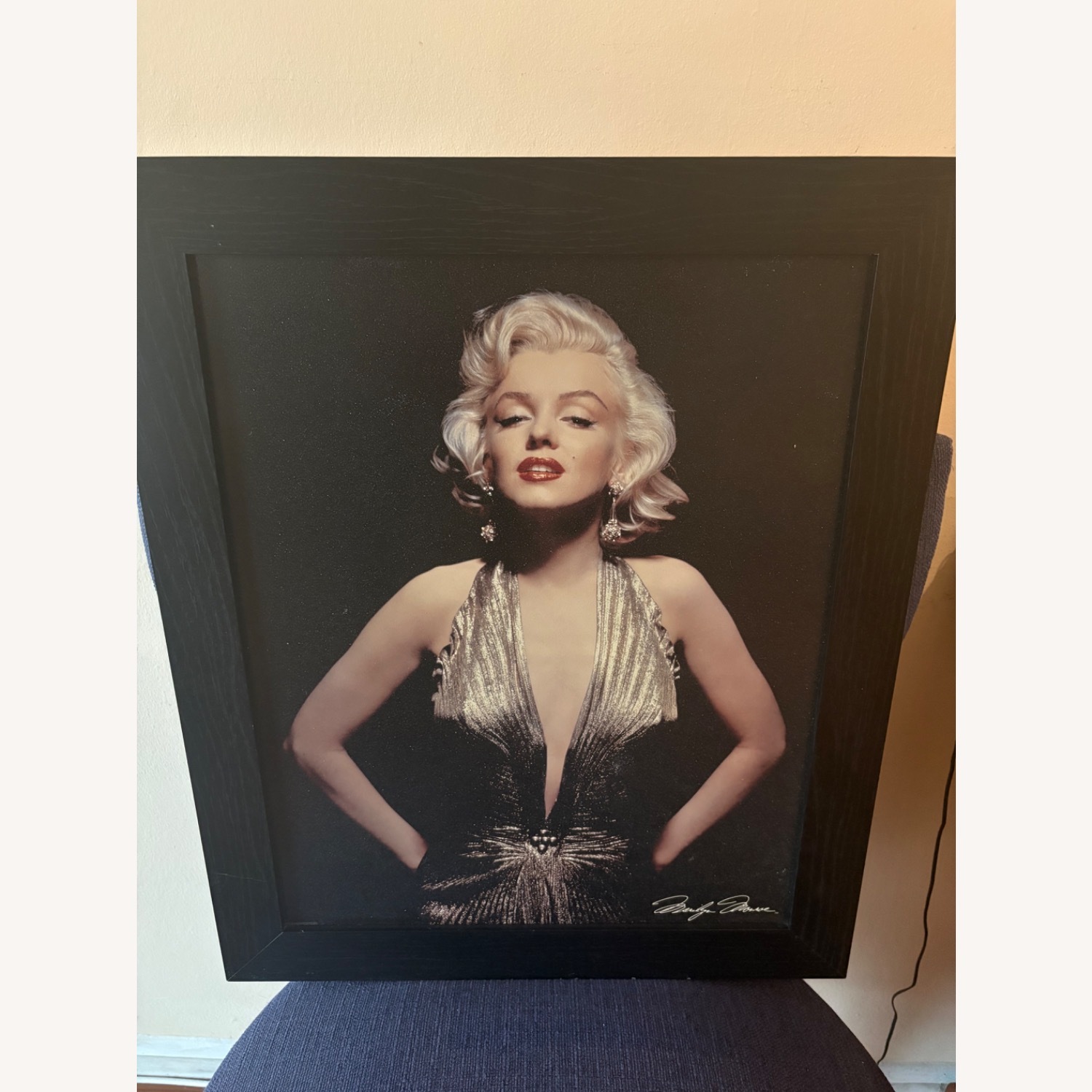 Vintage/Antique Black Wood Wall Art - image-2