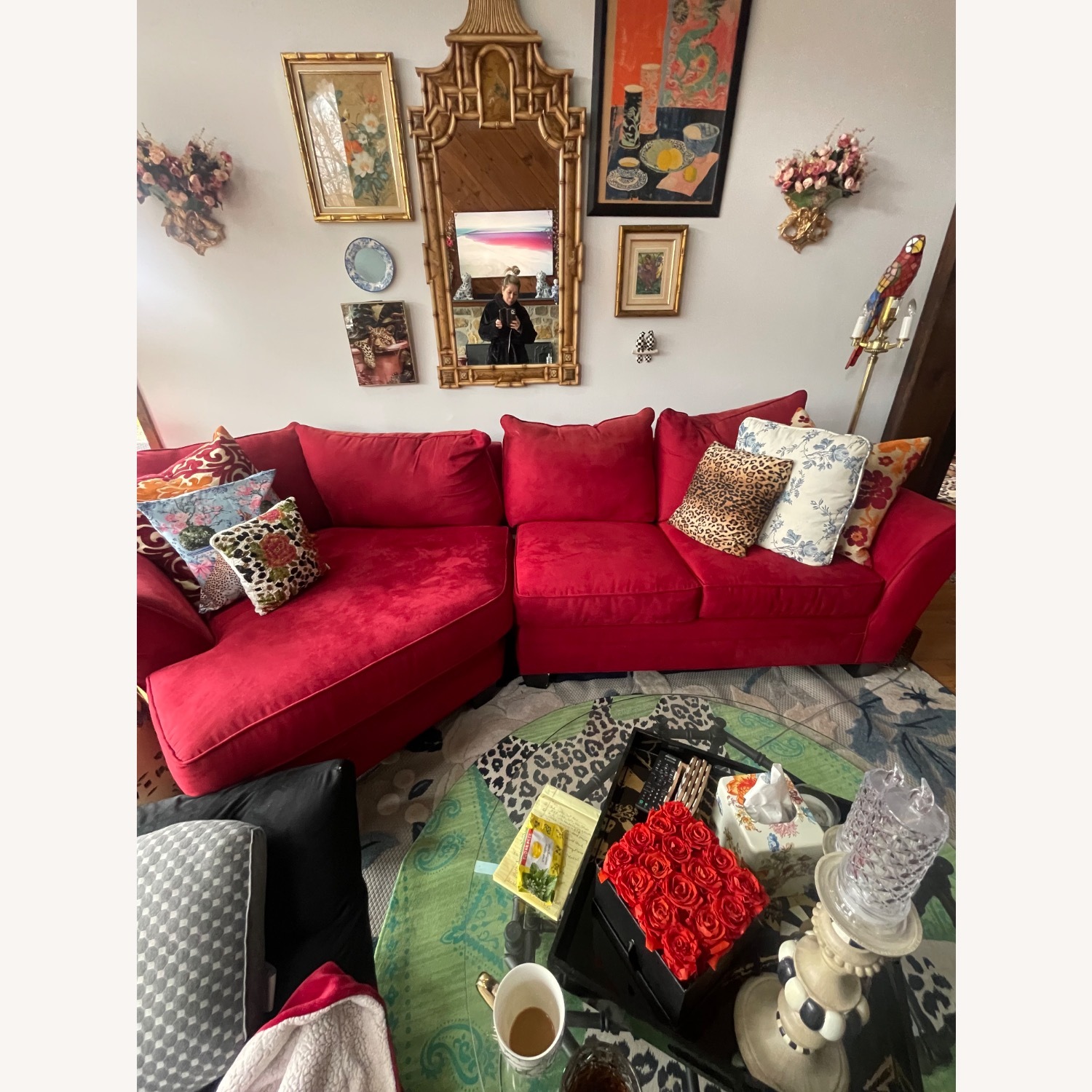 Raymour & Flanigan Cuddler Sectional - image-1