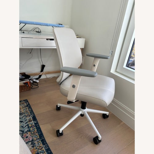 Used Branch The Daily Chair White Leather Office Chair for sale on AptDeco