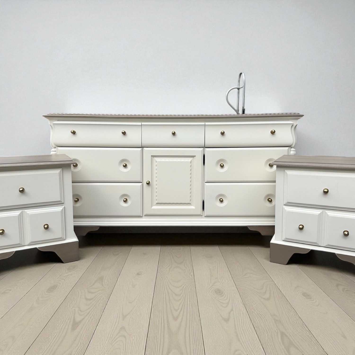 Broyhill Furniture White Wood Dresser - image-1