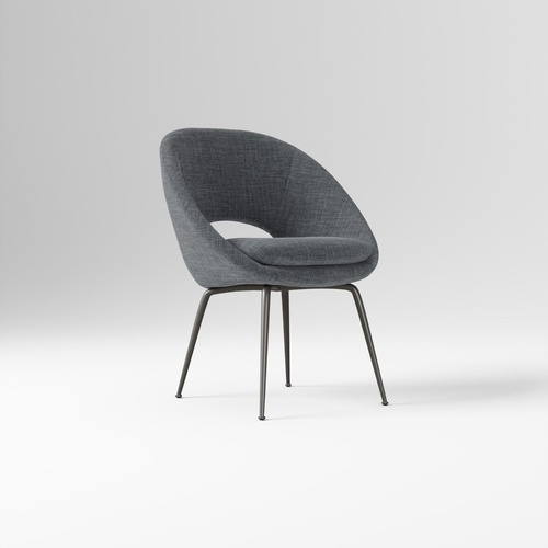 Used West Elm Light Gray Fabric Dining Chairs for sale on AptDeco