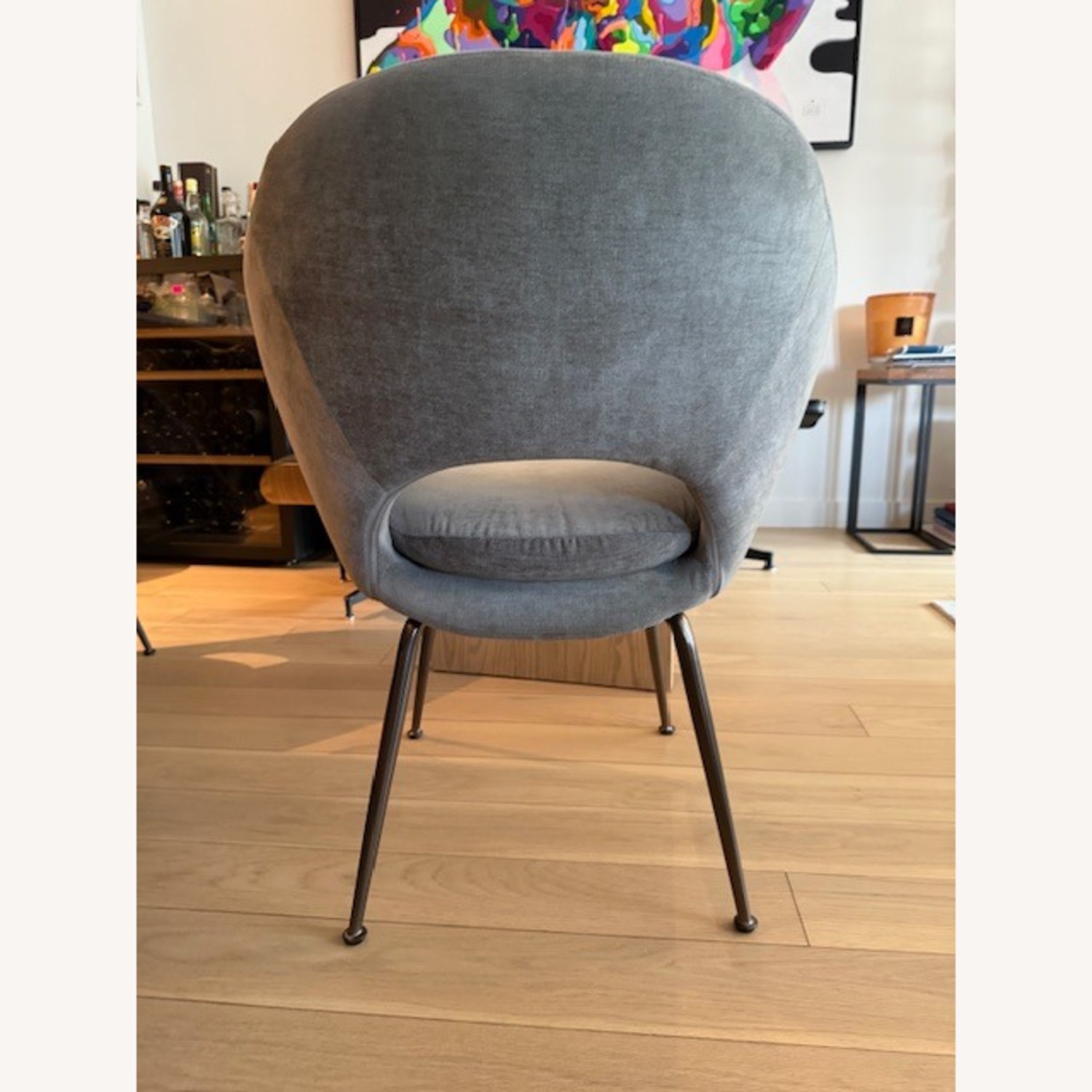 West Elm Light Gray Fabric Dining Chairs - image-2