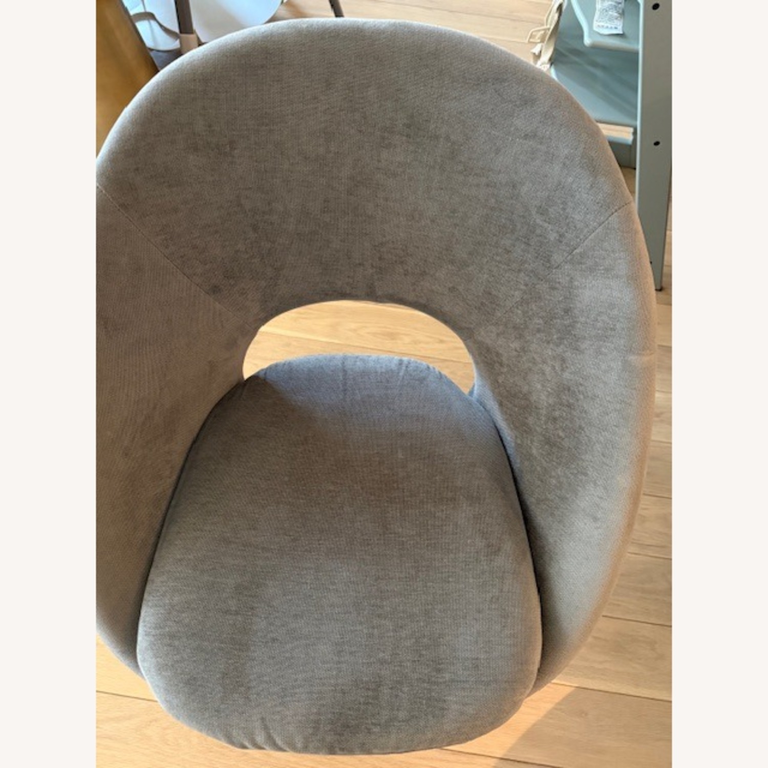 West Elm Light Gray Fabric Dining Chairs - image-3