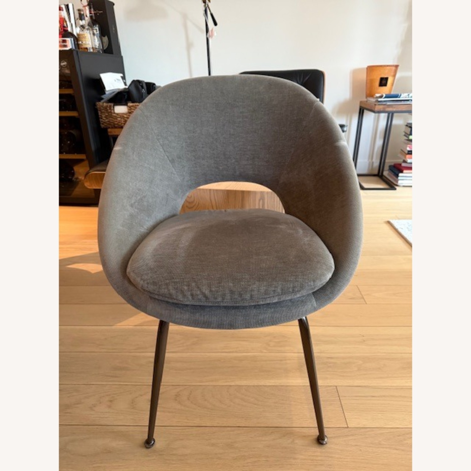 West Elm Light Gray Fabric Dining Chairs - image-1