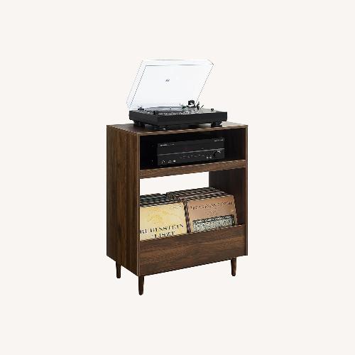 Used Crosley Liam Record Player Stand, Walnut  for sale on AptDeco