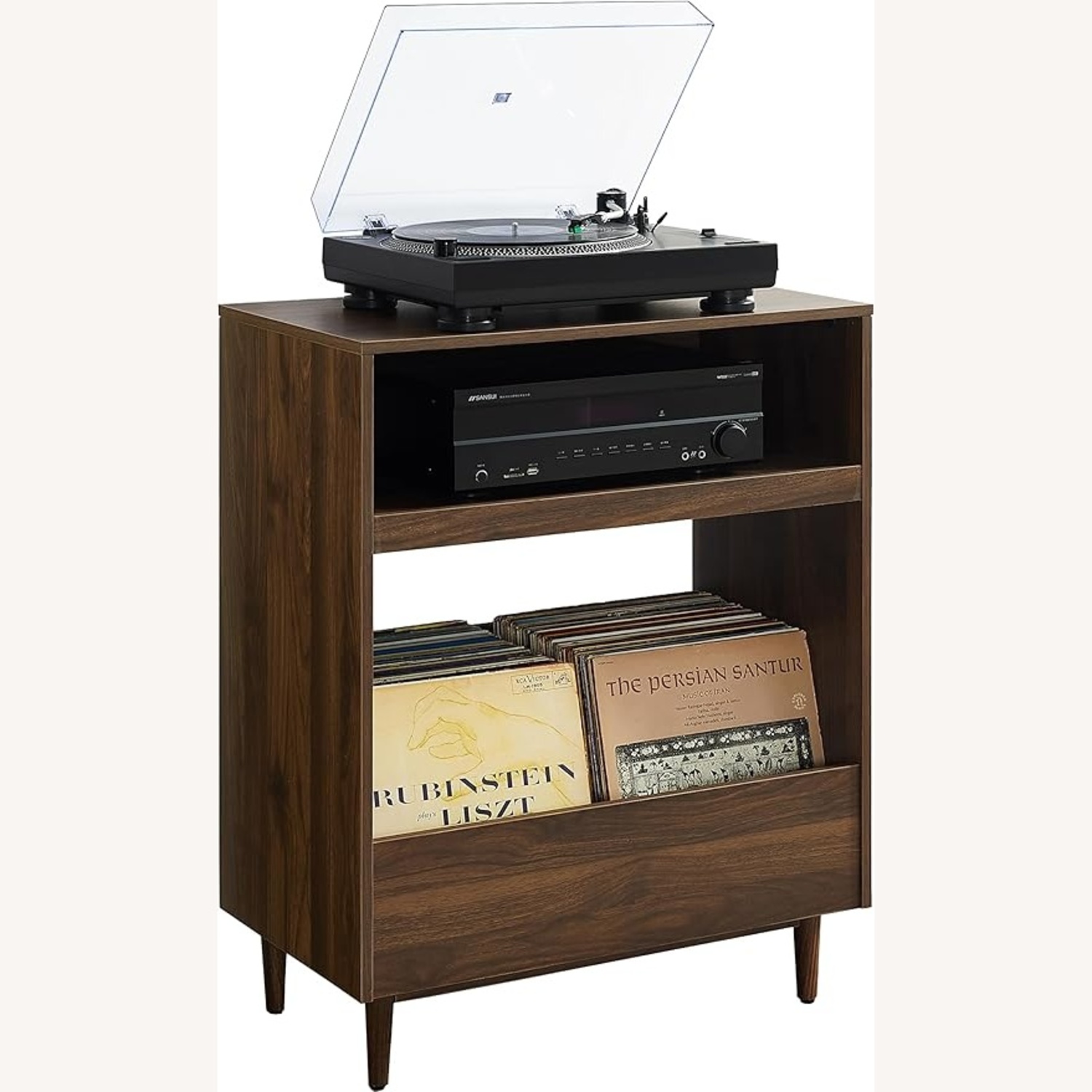 Crosley Liam Record Player Stand, Walnut  - image-4