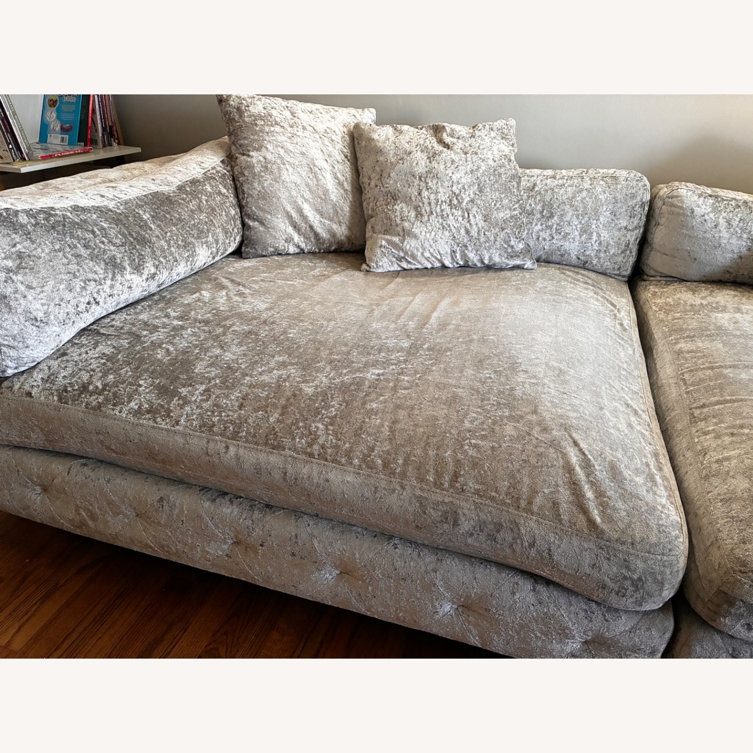 Value City Furniture Silver 2 Piece Sectional - image-6