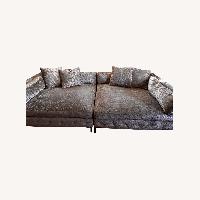 Value City Furniture Silver 2 Piece Sectional