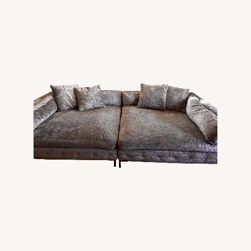 Used Value City Furniture Silver 2 Piece Sectional for sale on AptDeco