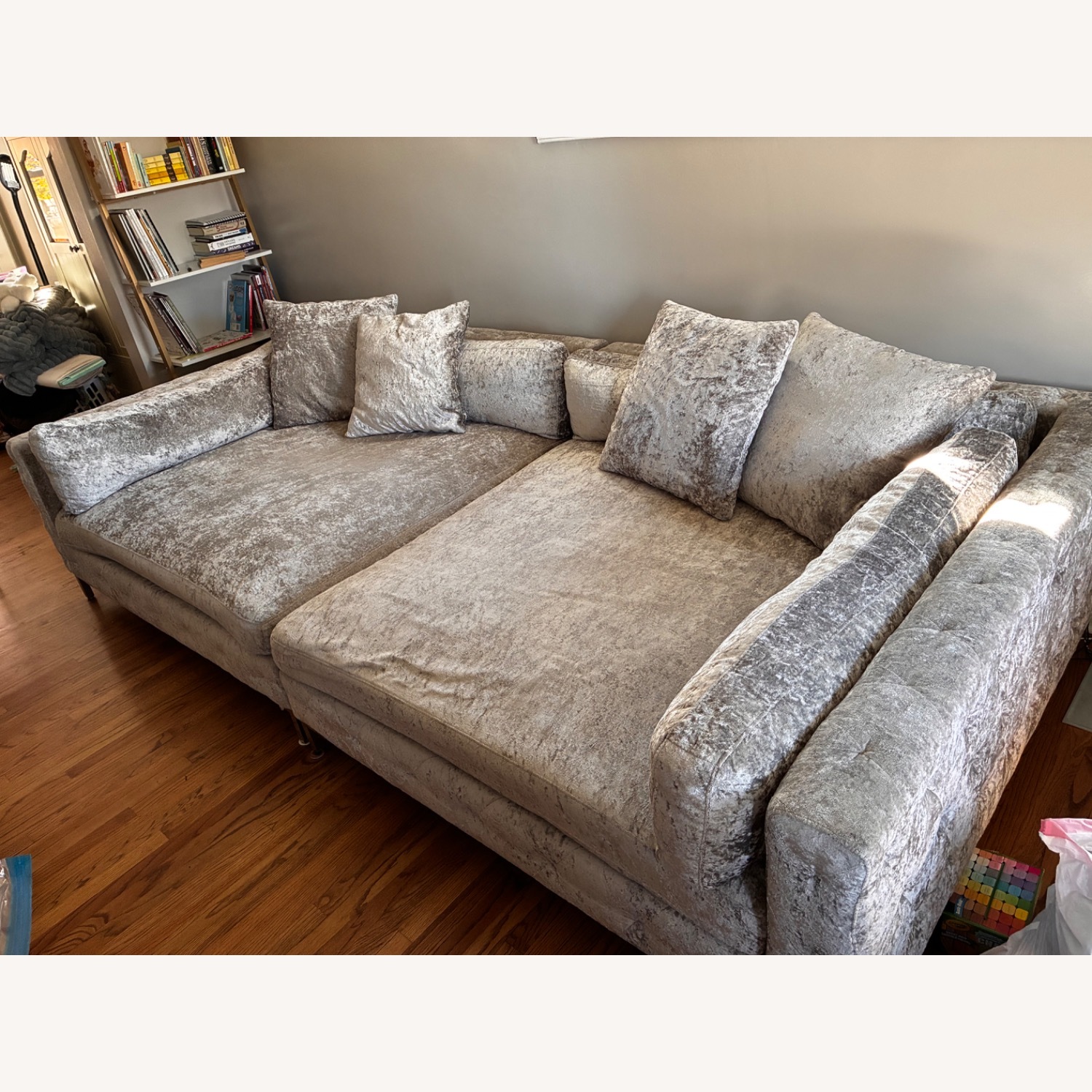 Value City Furniture Silver 2 Piece Sectional - image-2