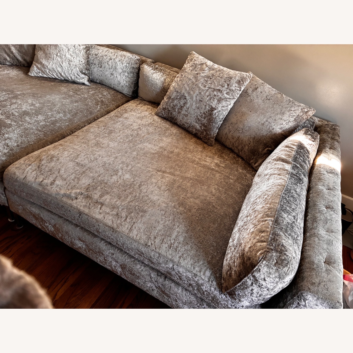 Value City Furniture Silver 2 Piece Sectional - image-5