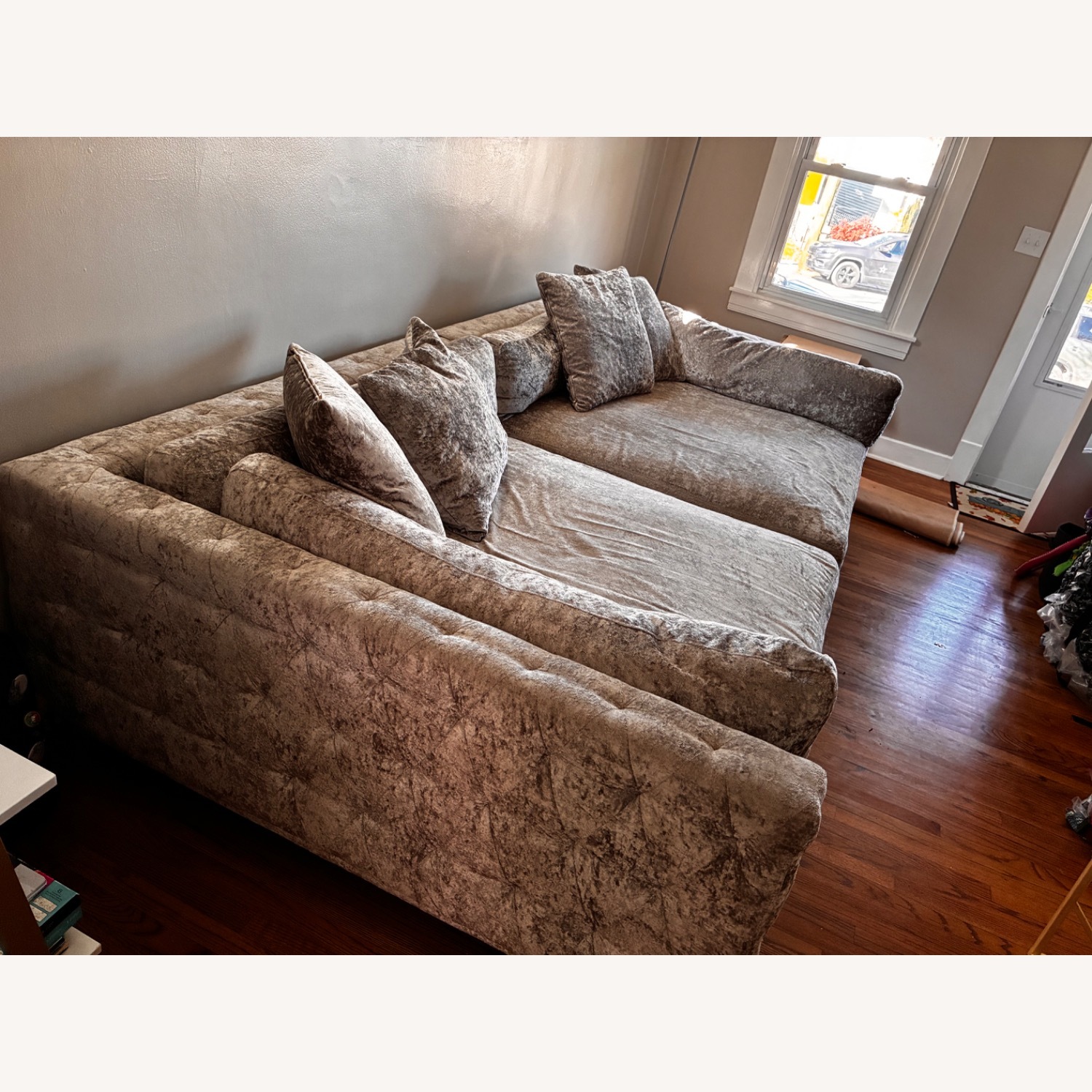 Value City Furniture Silver 2 Piece Sectional - image-3