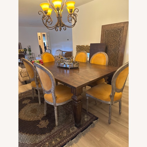 Used World Market Dark Brown Wood Dining Set for sale on AptDeco