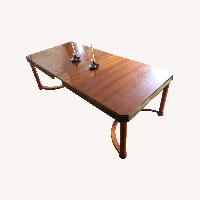 Art Deco Dark Brown Wood Dining Table