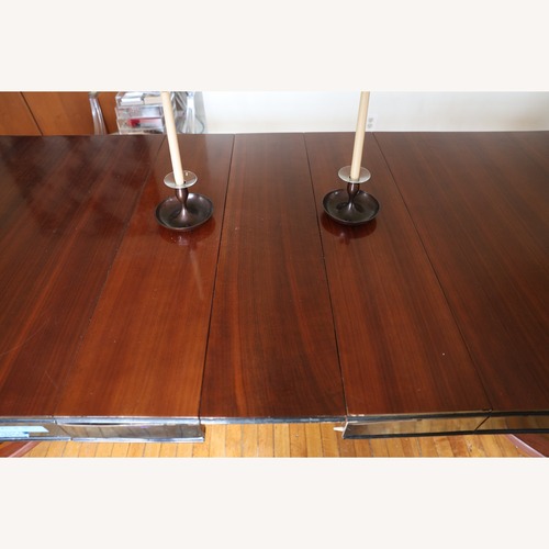 Used Art Deco Dark Brown Wood Dining Table for sale on AptDeco