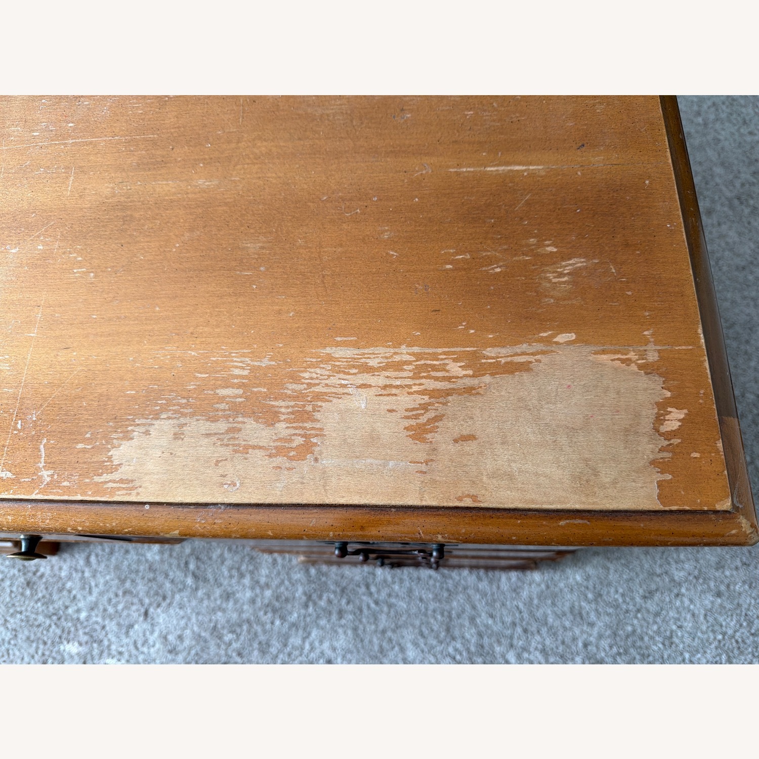 Bassett Light Brown Wood Desk - image-4